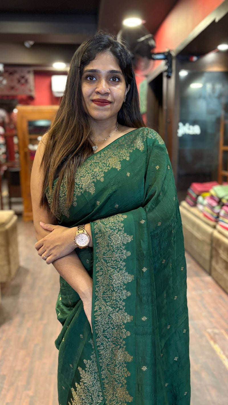 SATIN TUSSAR SILK SAREE 08042558