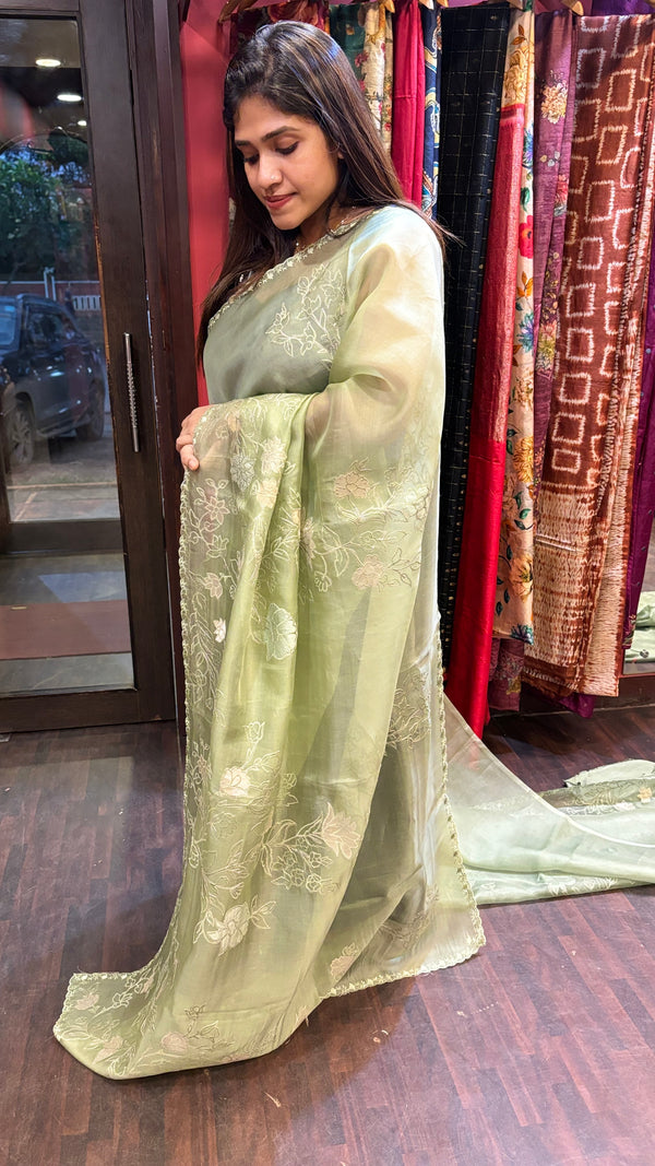 ORGANZA SAREE 14122424