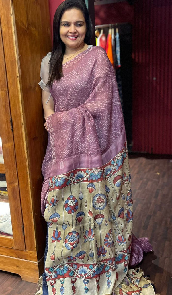 SEMI LINEN SAREE 1010234