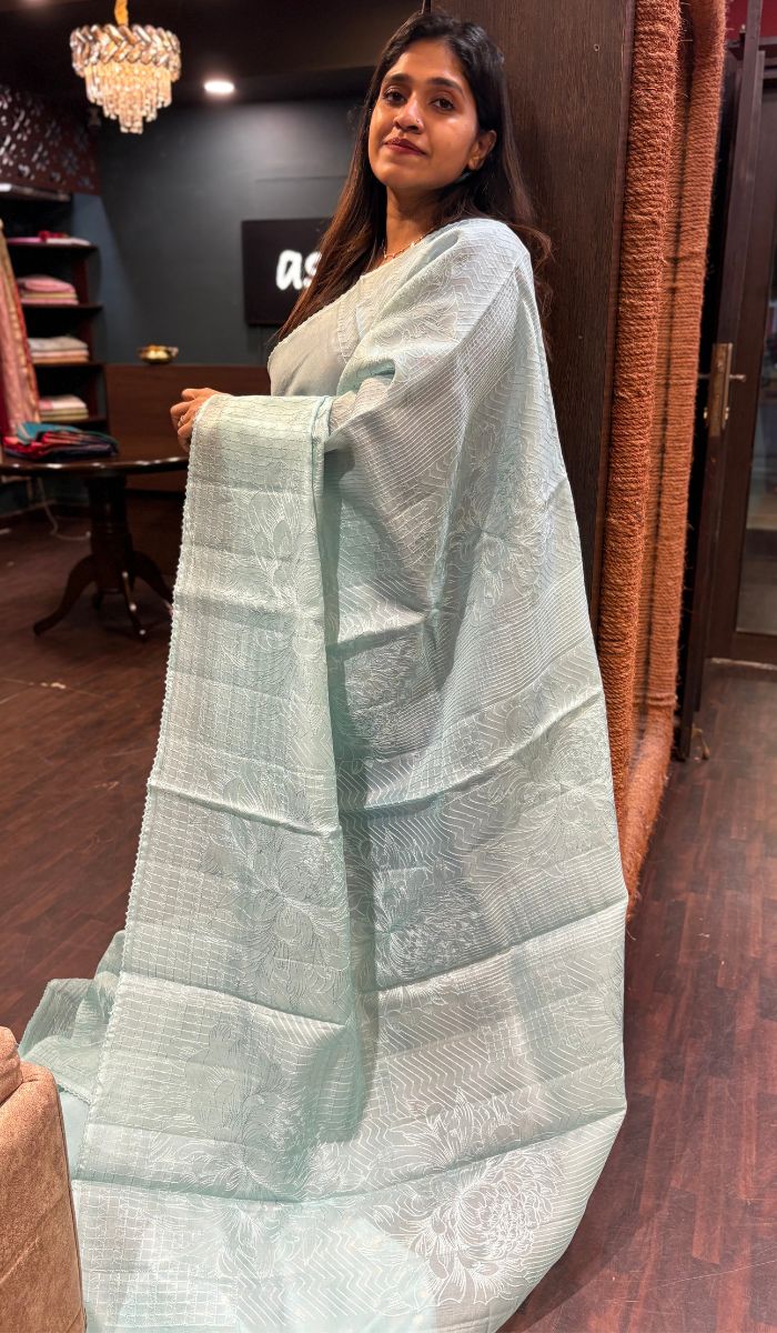 ORGANZA SAREE 08042555