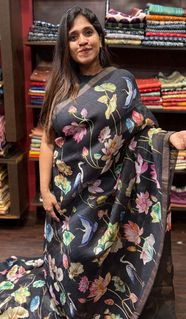 LINEN SAREE 08042520