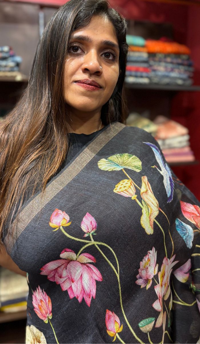 LINEN SAREE 08042520