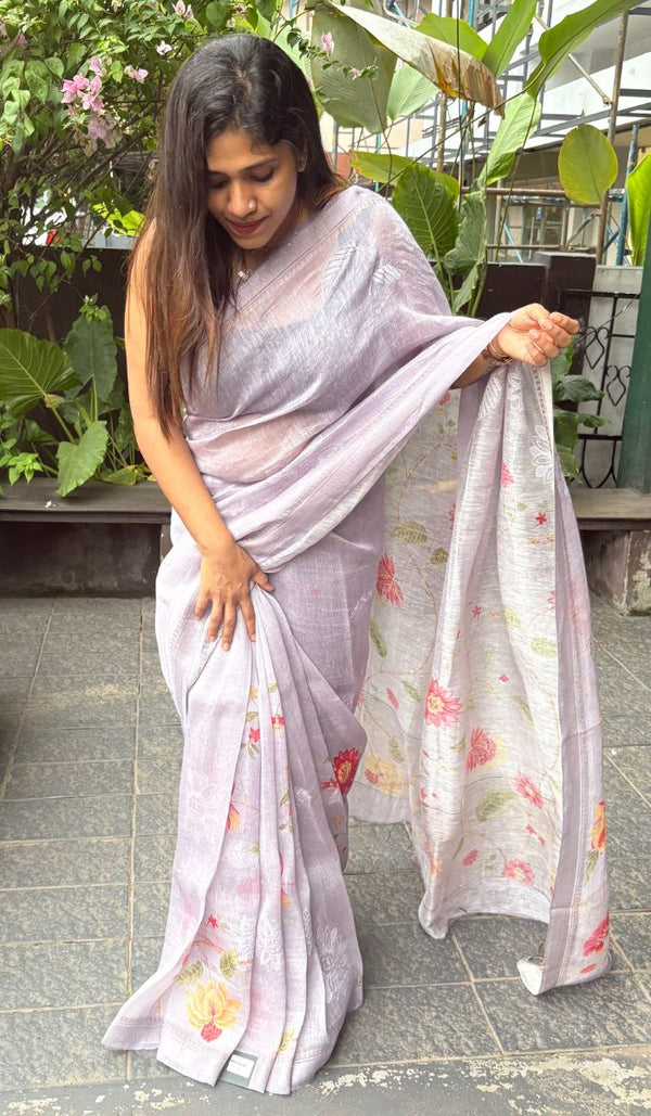 LINEN SAREE 08042511