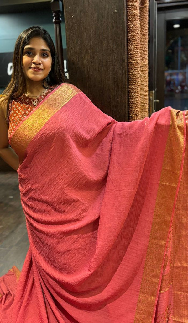 SEMI GEORGETTE SAREE 0410241