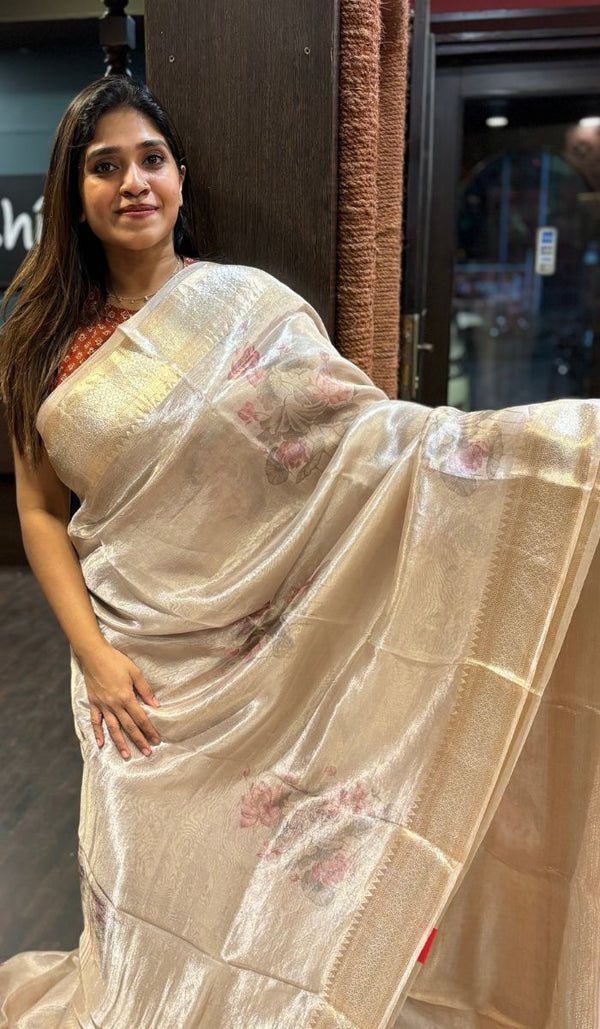 TISSUE LINEN SAREE 0801259