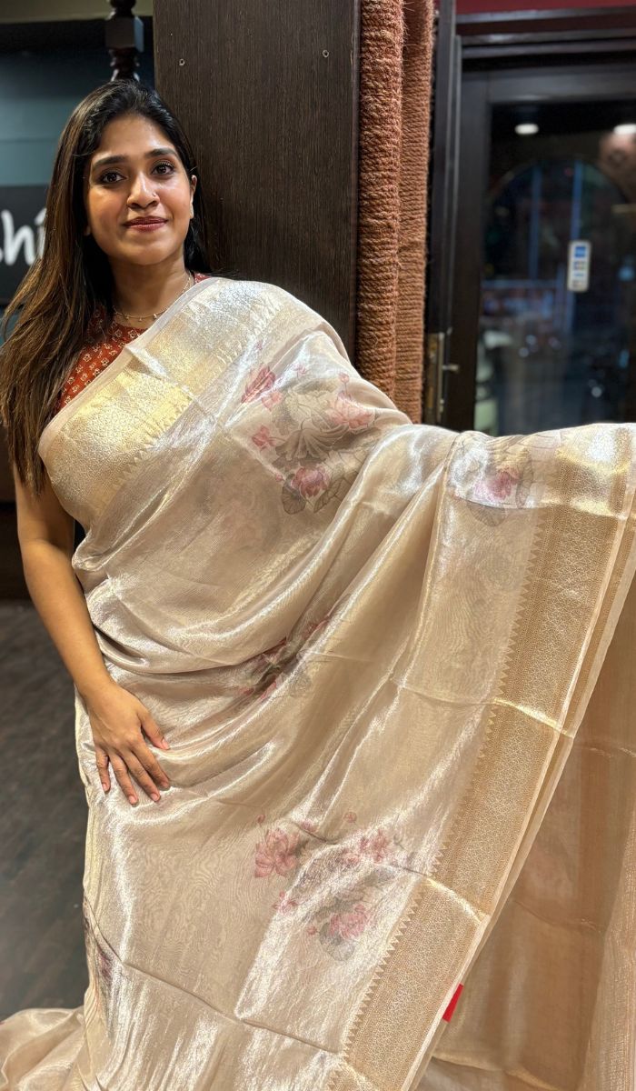 TISSUE LINEN SAREE 0801259