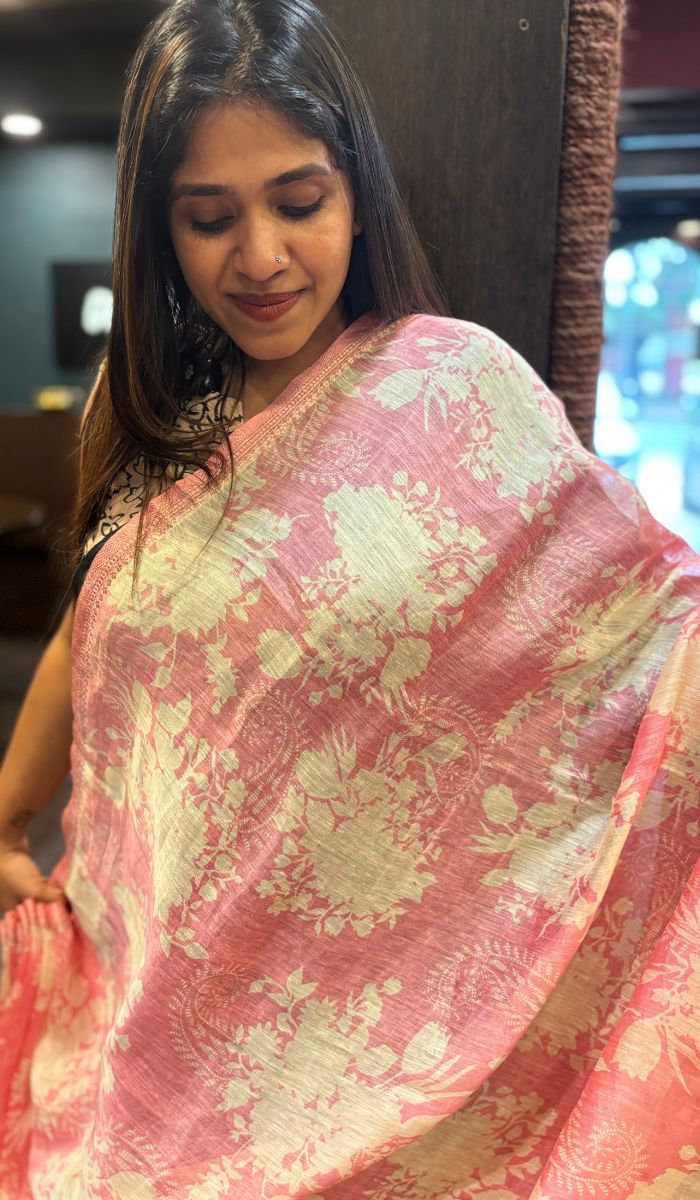 LINEN SILK SAREE 17122415