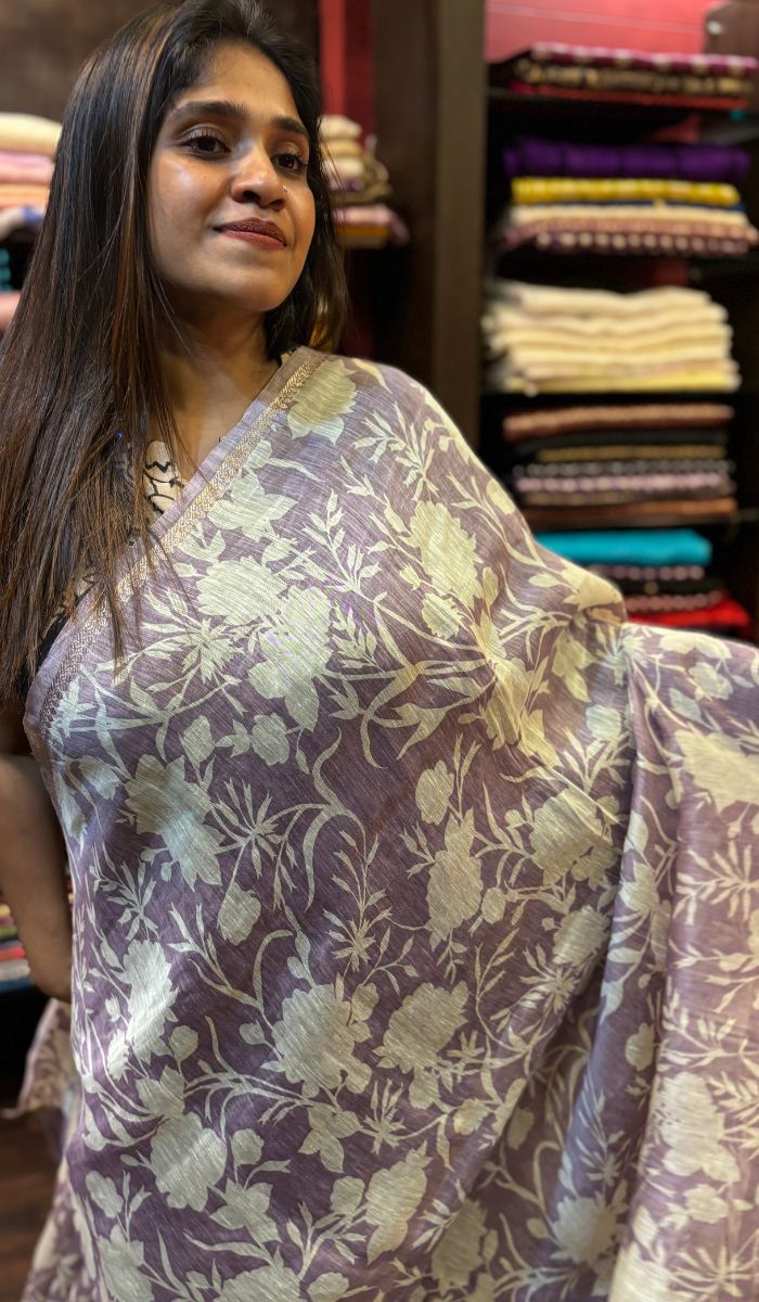 LINEN SILK SAREE 17122414