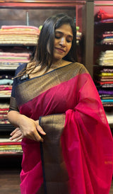 SEMI LINEN SAREE 1010244