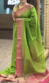 SEMI LINEN SAREE 160724171