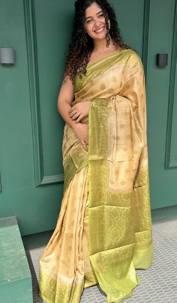 Moonga tussar silk saree 1608235
