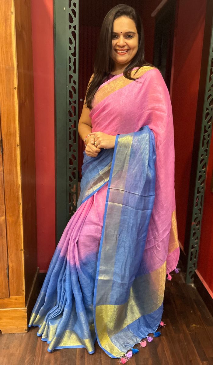 LINEN SAREE 19082321