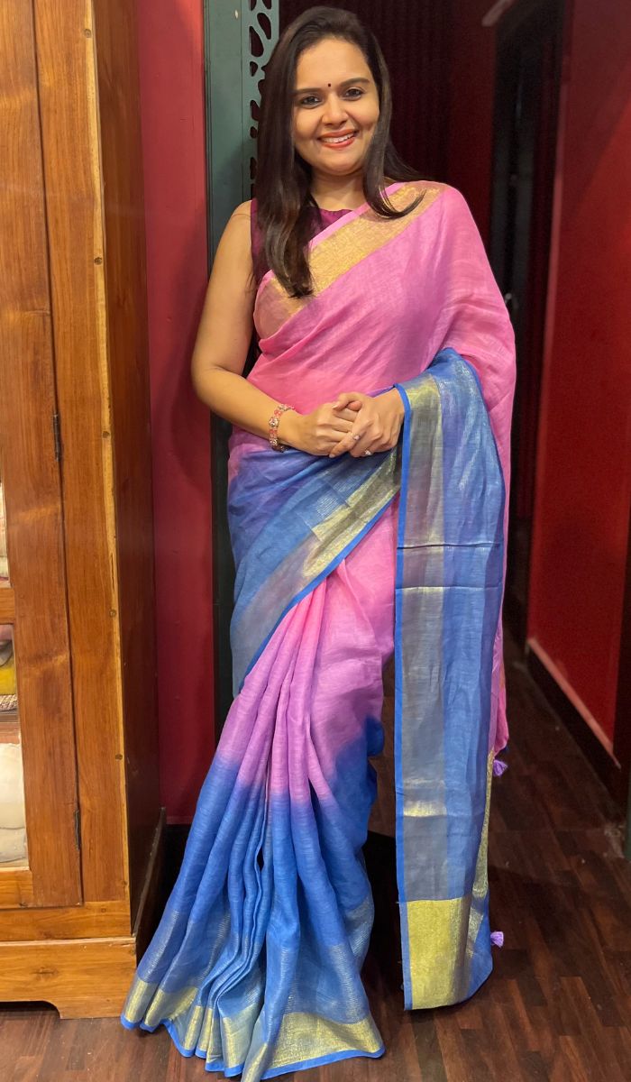 LINEN SAREE 19082321