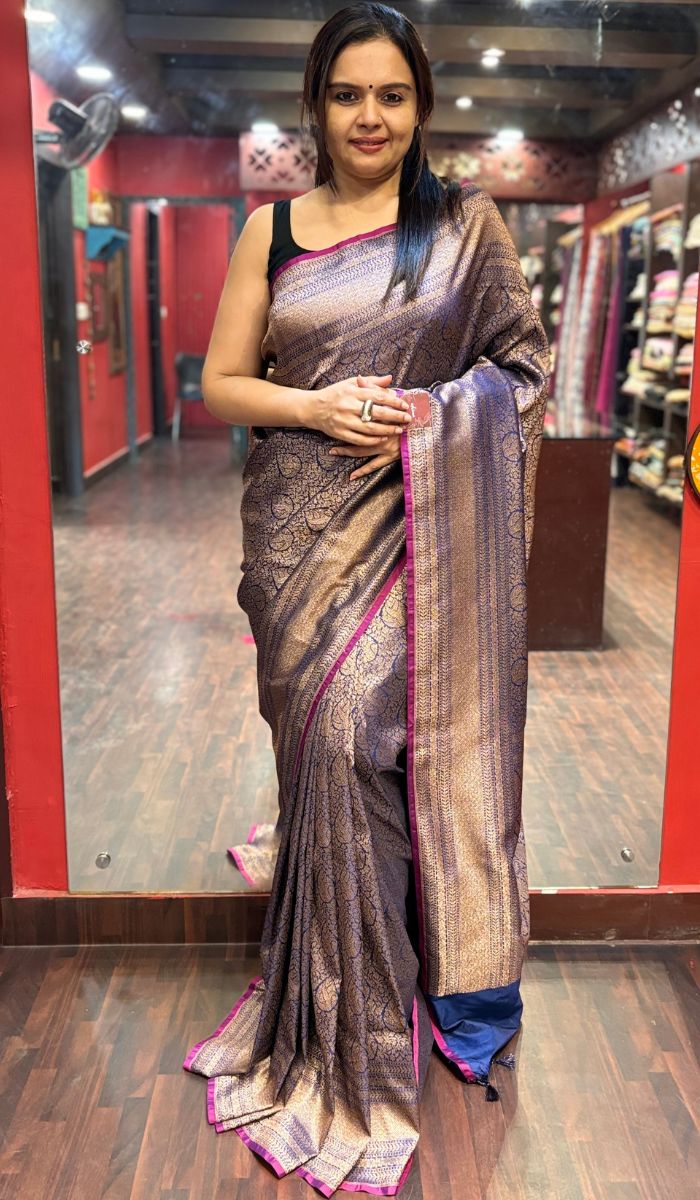 Banarasi Silk Alfi Zari Work Semi Katan Soft Saree, 6.3 M (With Blouse  Piece) at Rs 1680 | काटन सिल्क साड़ीज in Surat | ID: 23638895773