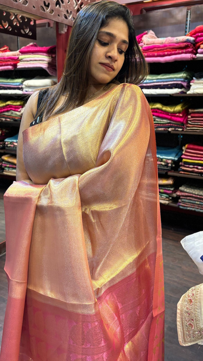 SEMI TISSUE SAREE  1011241