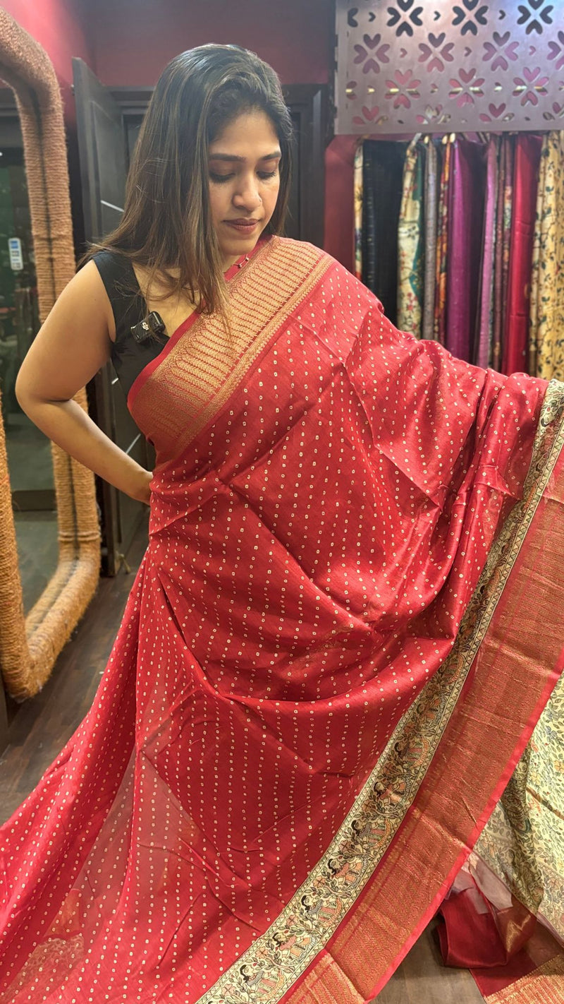 CHANDERI SILK SAREE 20022423