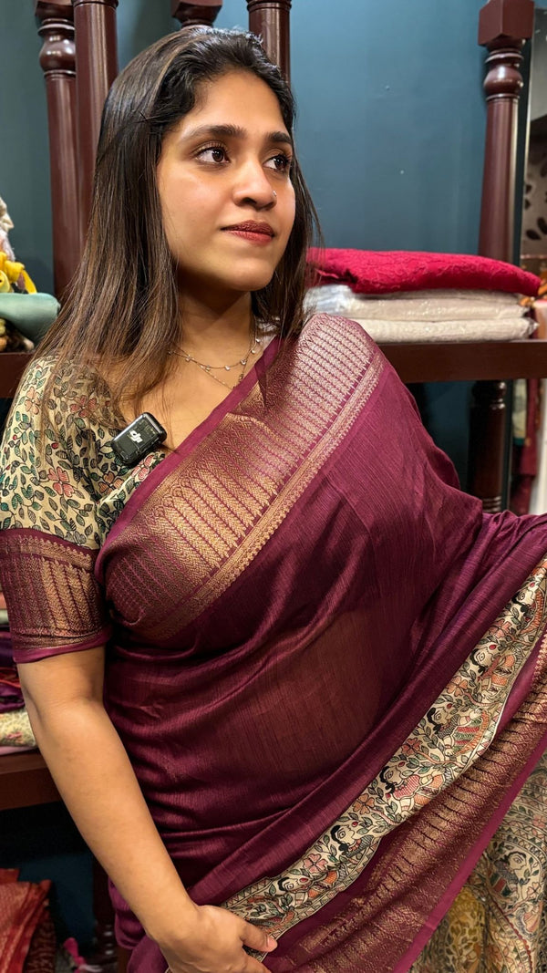 CHANDERI SILK SAREE 2203241