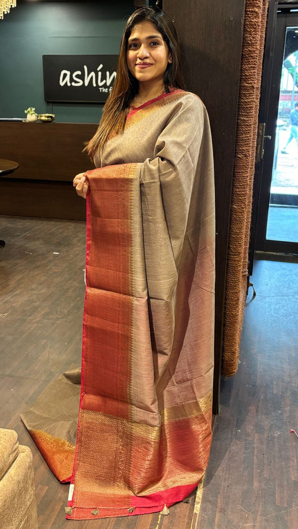 SEMI LINEN SAREE 11112416