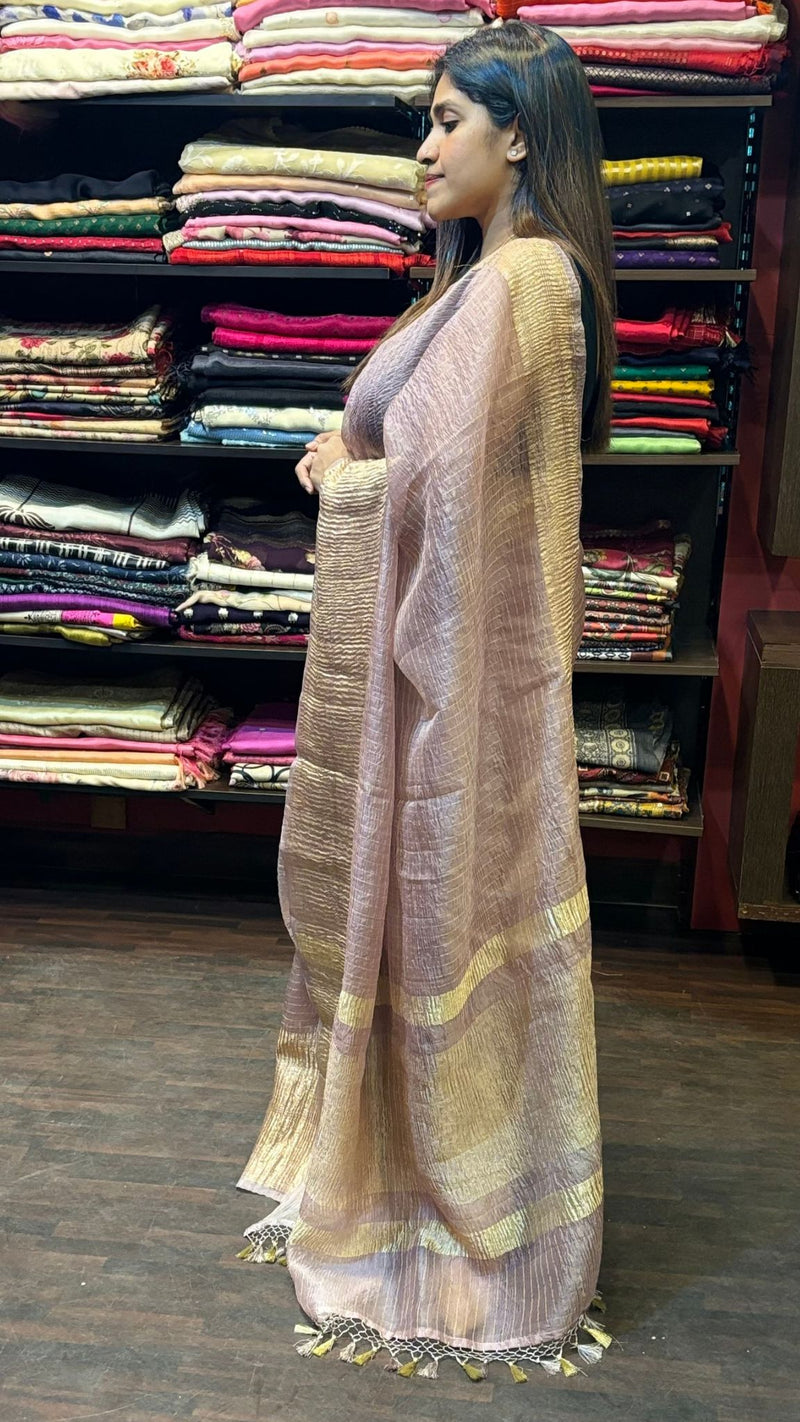 CRUSHED ORGANSA SAREE 0712247