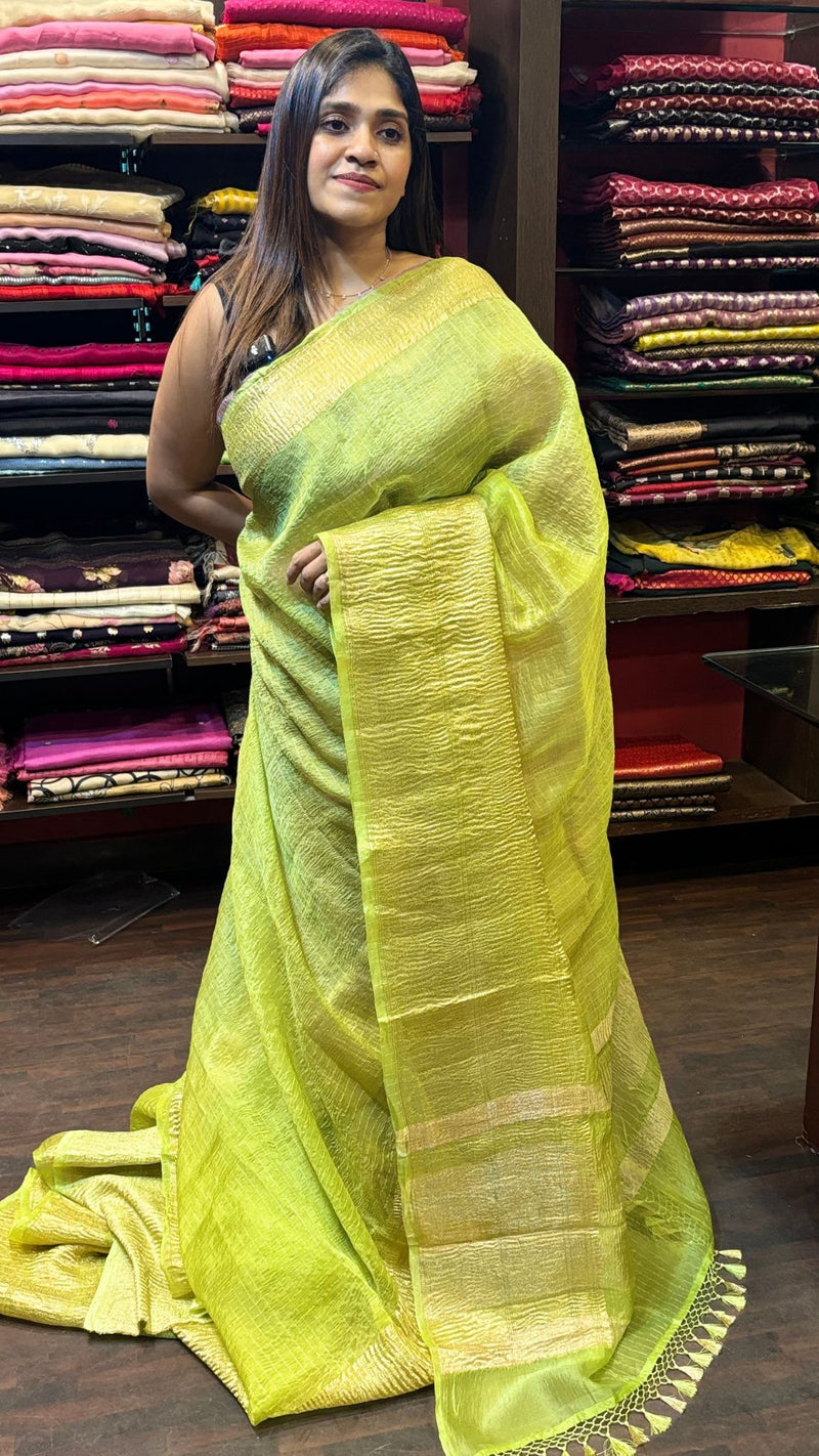 CRUSHED ORGANZA SAREE 0712248