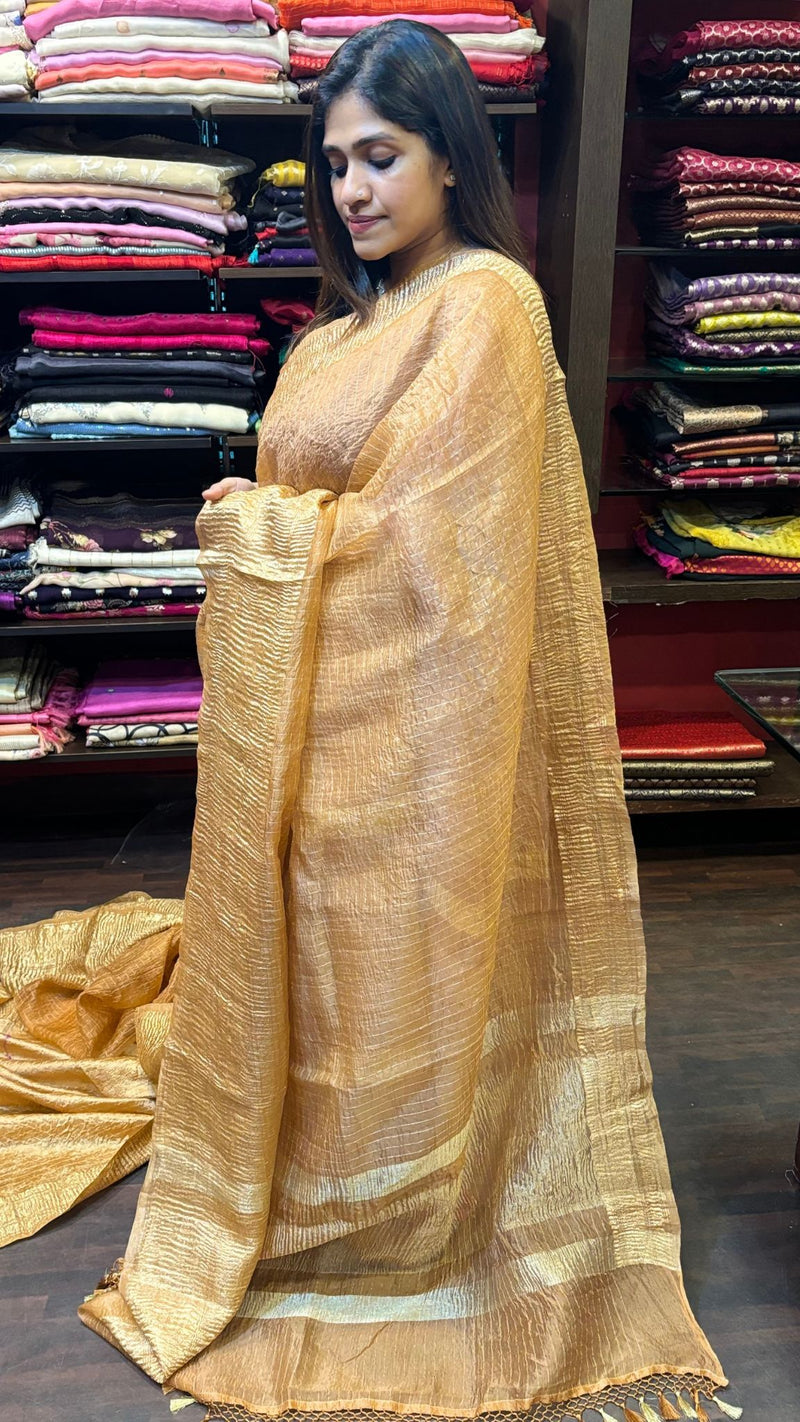 CRUSHED ORGANZA SAREE 0712249