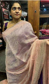 CRUSHED ORGANZA SAREE 24122447