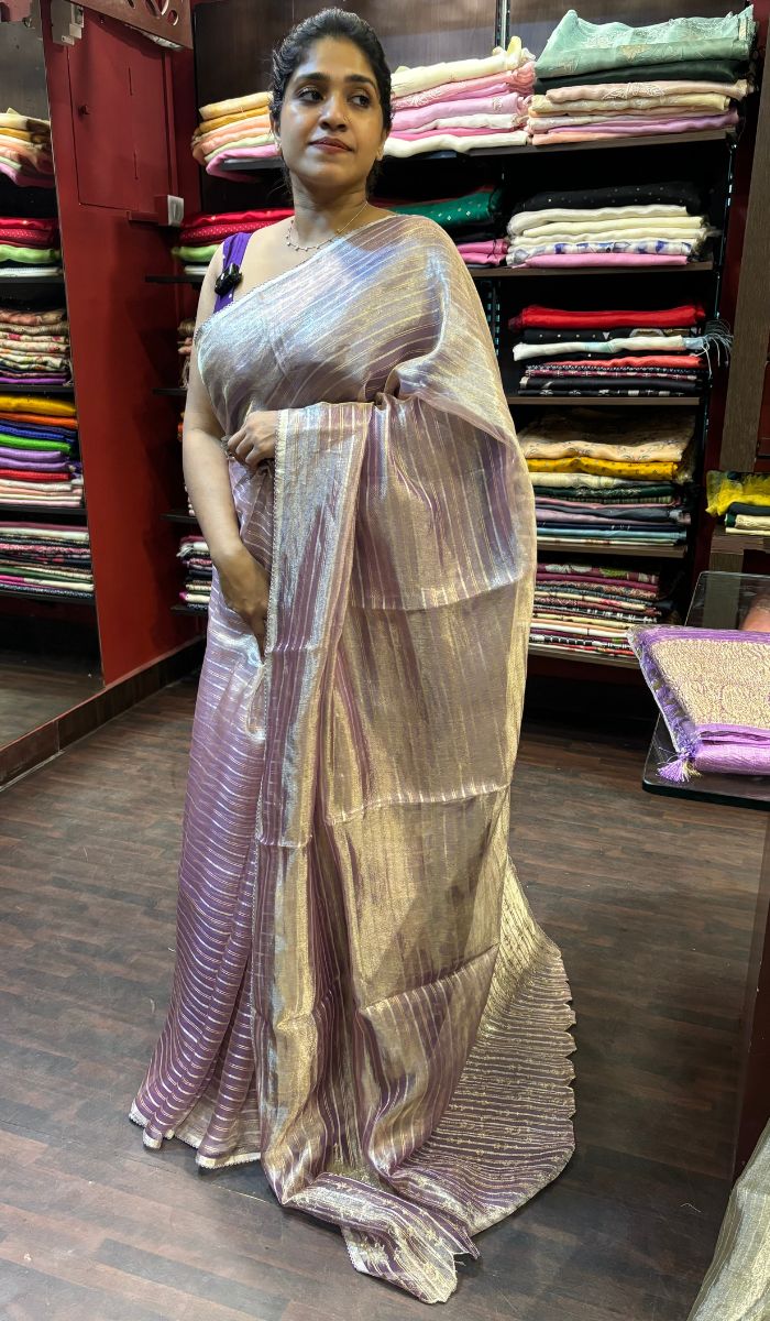 TISSUE ORGANZA SAREE 24122443