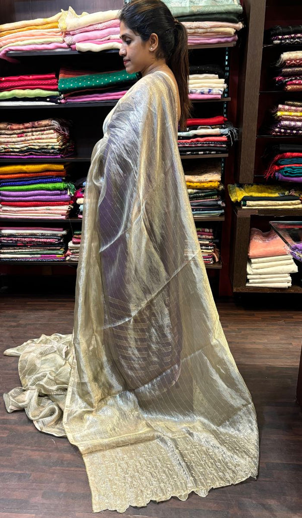 TISSUE ORGANZA SAREE 24122444