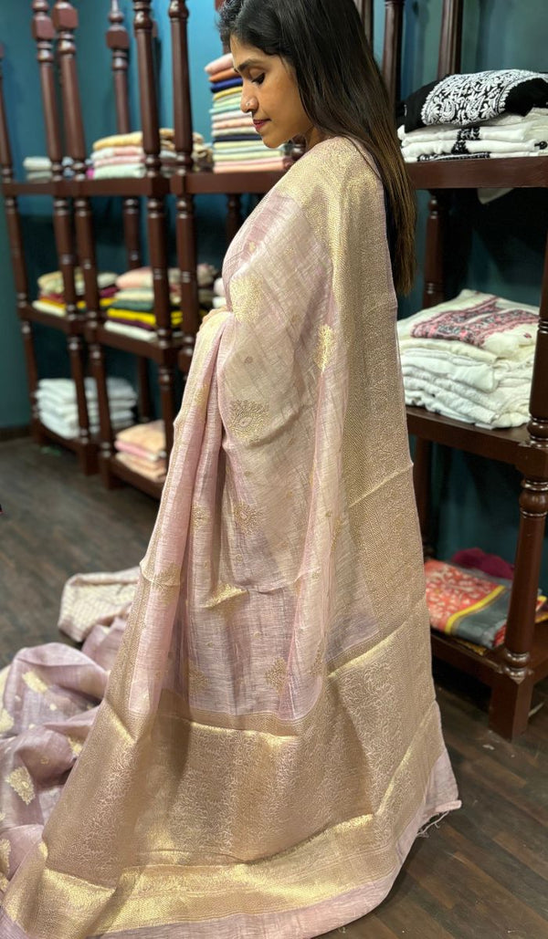 LINEN SILK SAREE 15122434