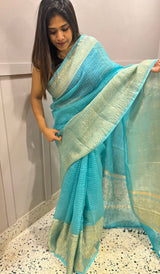 CRUSHED ORGANSA SAREE 07122412