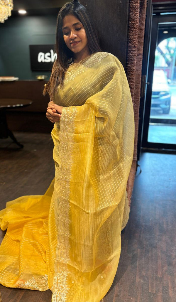 ORGANZA SILK SAREE 30122419