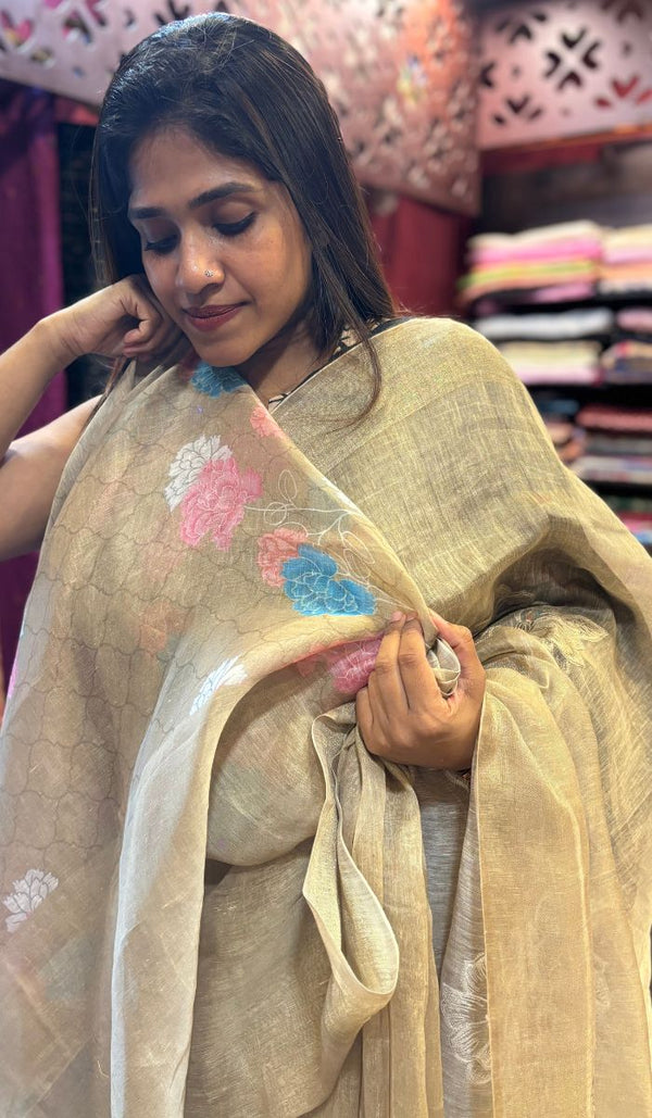 LINEN SAREE 0801253