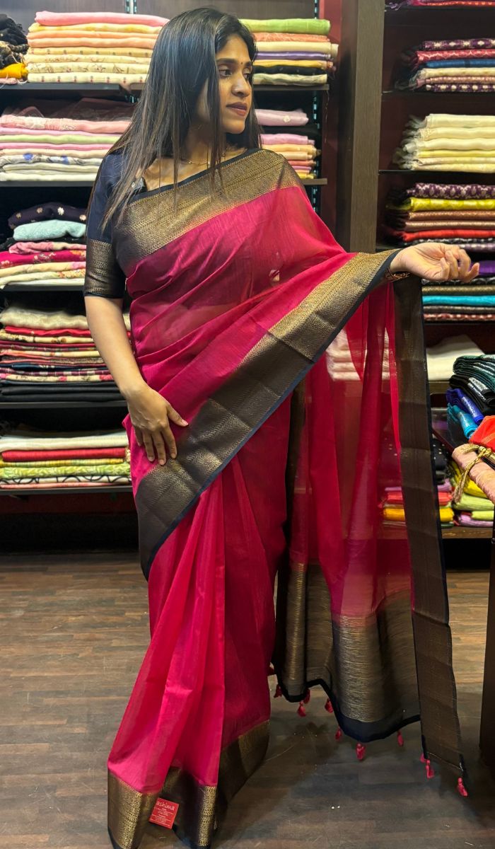 SEMI LINEN SAREE 1010244