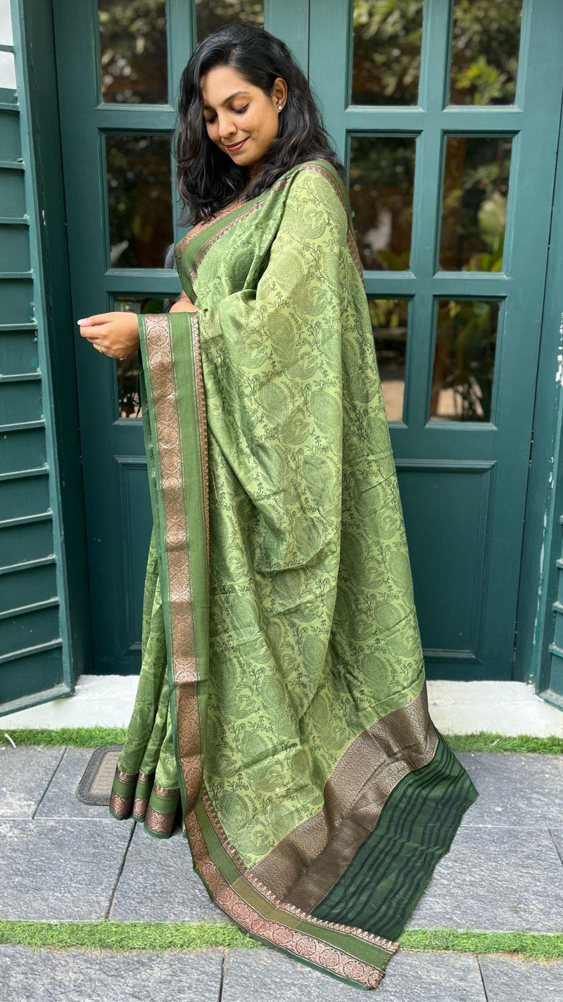 CHANDERI SILK SAREE 14122451