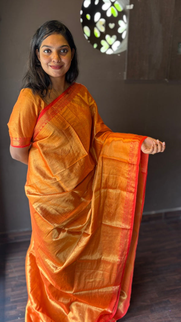 SEMI TISSUE SAREE 15032512