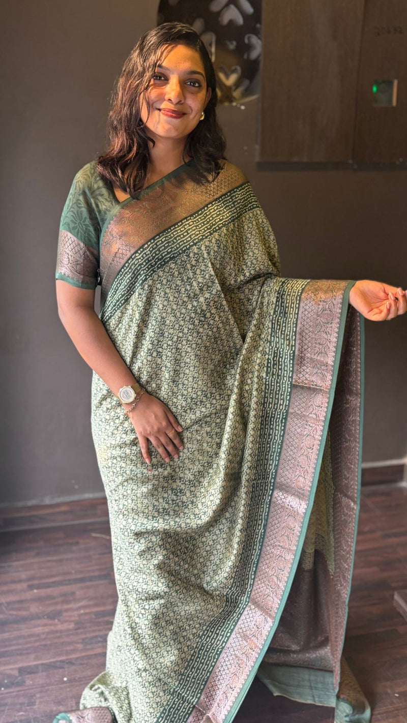 CHANDERI SILK SAREE 17122445