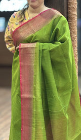 SEMI LINEN SAREE 160724171