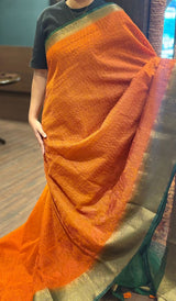SEMI LINEN SAREE 09052658