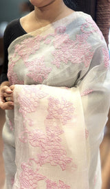 SEMI TISSUE ORGANZA SAREE 09052642