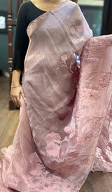 SEMI TISSUE ORGANZA SAREE 09052640