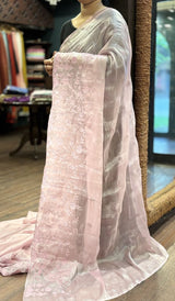 SEMI TISSUE ORGANZA SAREE 09052652