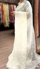 SEMI TISSUE ORGANZA SAREE 09052653