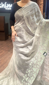 SEMI TISSUE ORGANZA SAREE 09052651