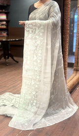 SEMI TISSUE ORGANZA SAREE 09052651