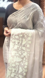 SEMI TISSUE ORGANZA SAREE 09052651