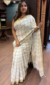 SEMI LINEN SAREE 06072633