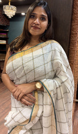 SEMI LINEN SAREE 06072633