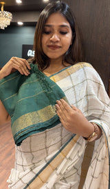 SEMI LINEN SAREE 06072633