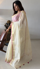 SEMI LINEN SAREE 1007261