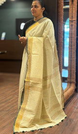 SEMI LINEN SAREE 06072625